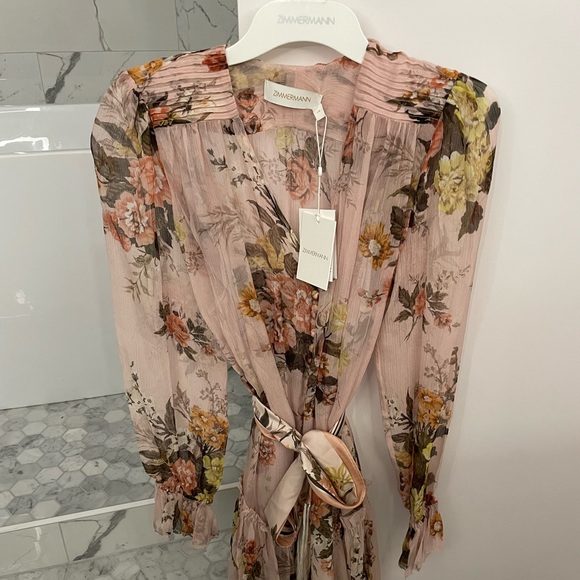 NWT 🌸 ZIMMERMANN Floral Mini Dress - Picture 5 of 14
